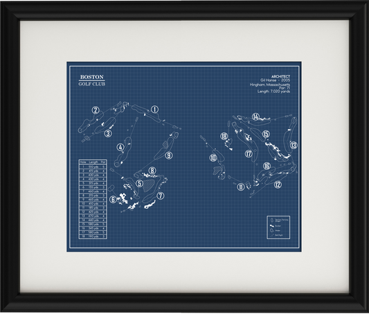 Boston Golf Club Blueprint (Print)