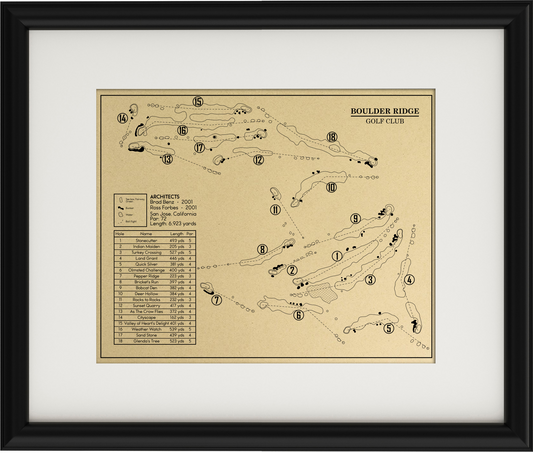 Boulder Ridge Golf Club Outline (Print)