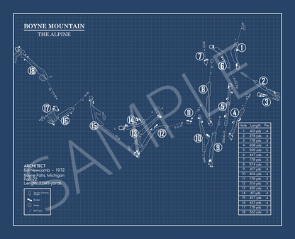 The Alpine at Boyne Mountain Blueprint (Print)