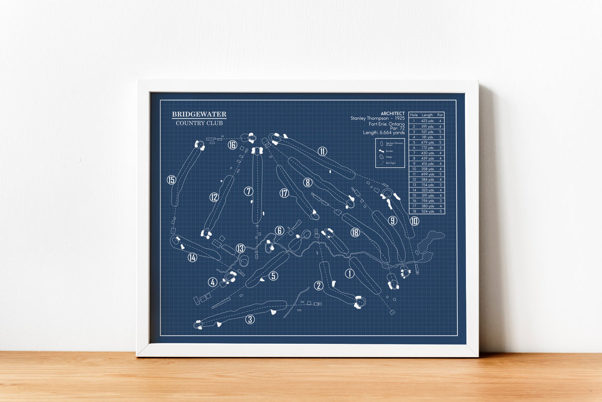 Bridgewater Country Club Blueprint (Print)
