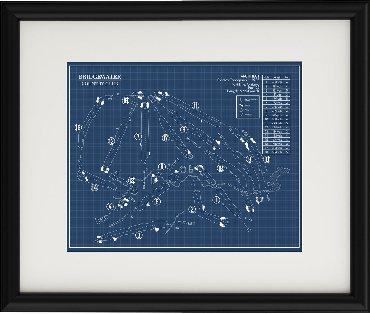 Bridgewater Country Club Blueprint (Print)