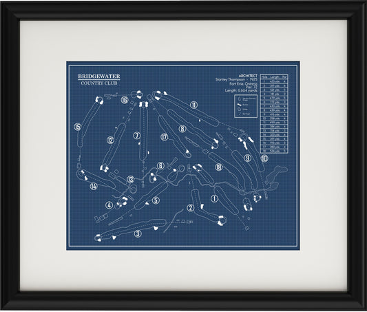 Bridgewater Country Club Blueprint (Print)