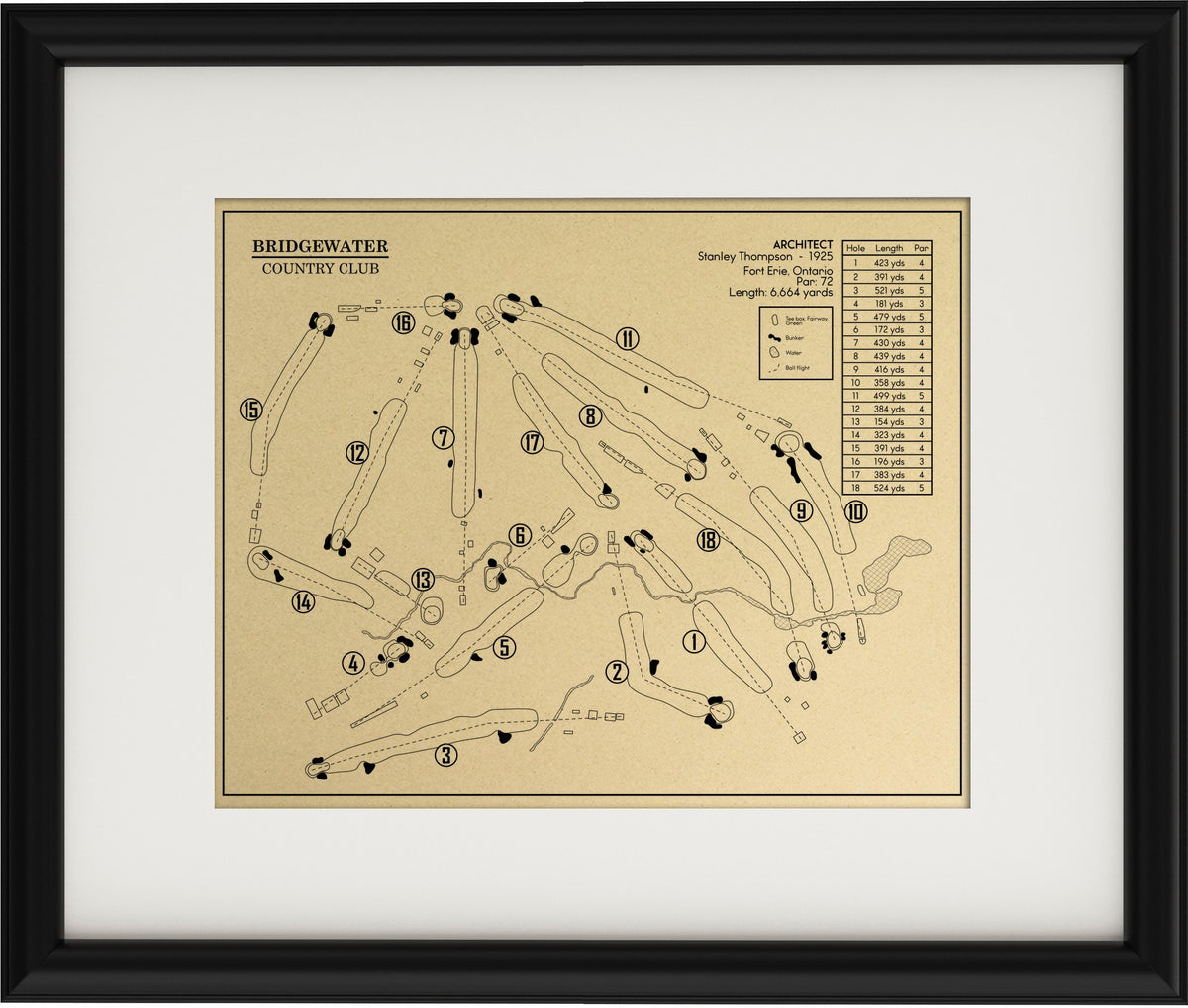Bridgewater Country Club Outline (Print)