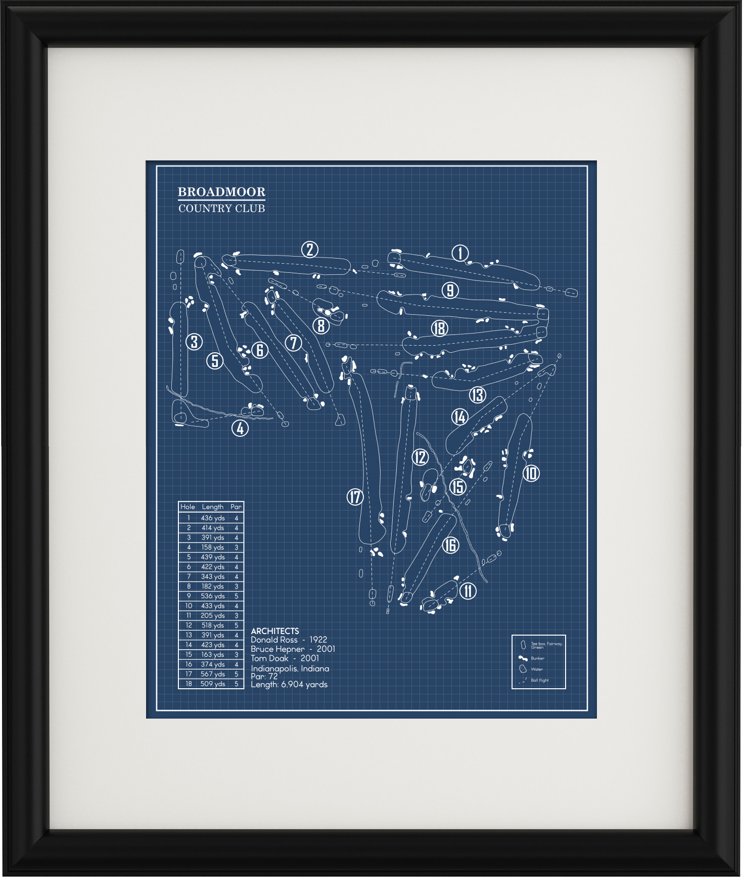 Broadmoor Golf Club Indianapolis Blueprint (Print) – GolfBlueprints