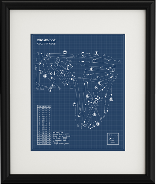 Broadmoor Golf Club Indianapolis Blueprint (Print)