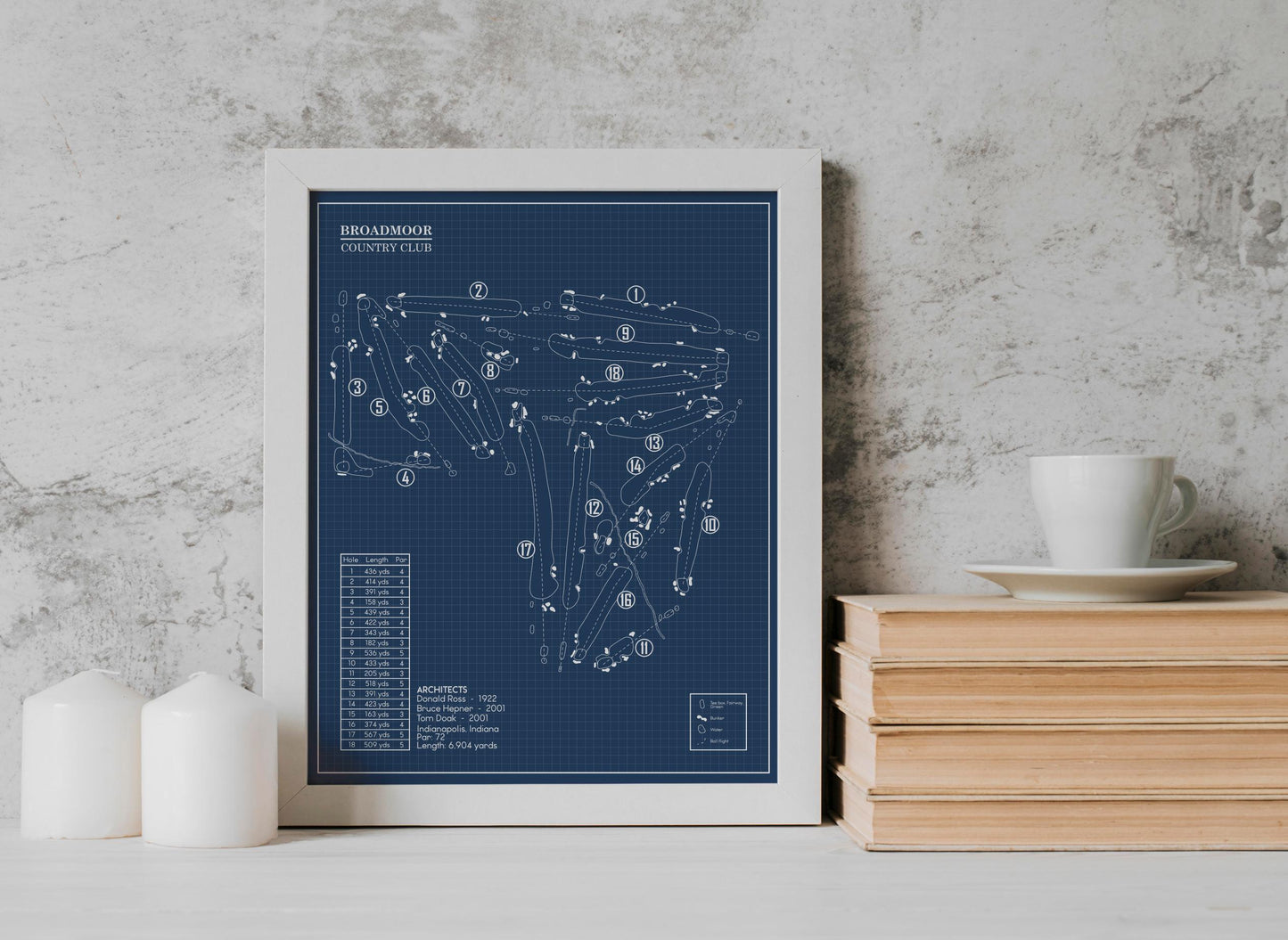 Broadmoor Golf Club Indianapolis Blueprint (Print)