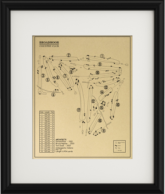 Broadmoor Golf Club Indianapolis Outline (Print)