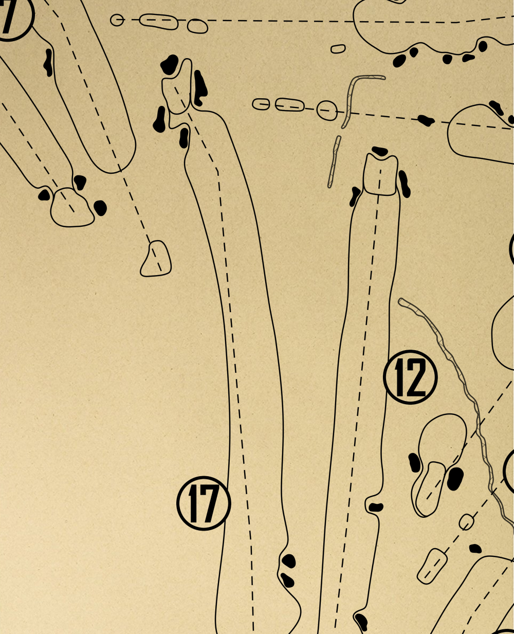 Broadmoor Golf Club Indianapolis Outline (Print)