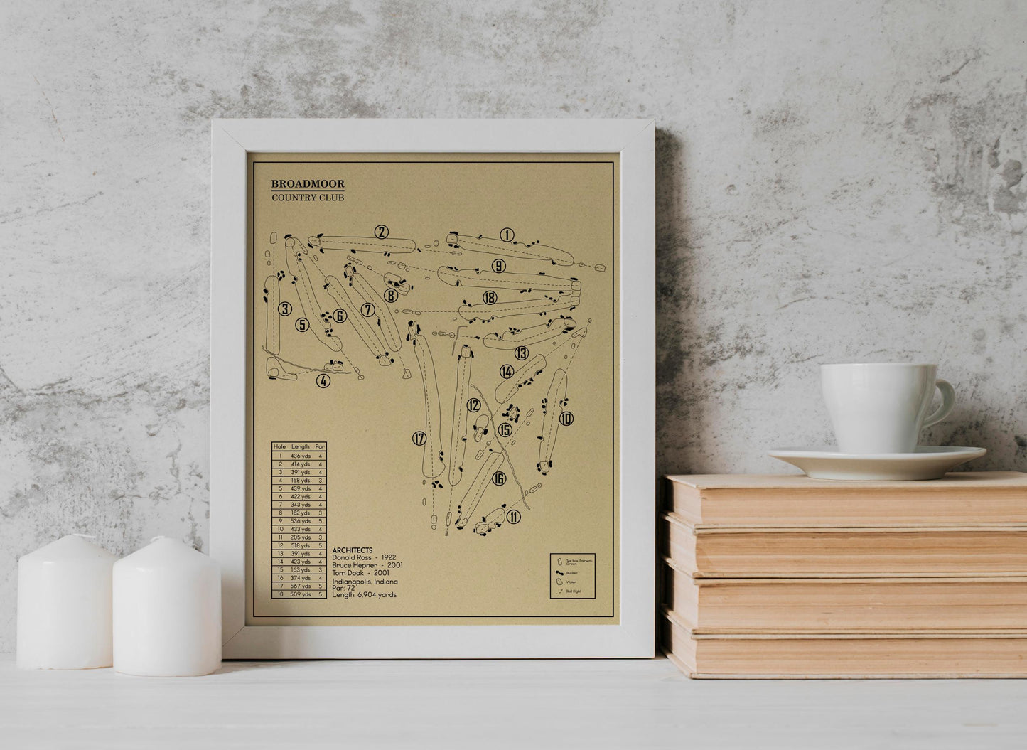 Broadmoor Golf Club Indianapolis Outline (Print)