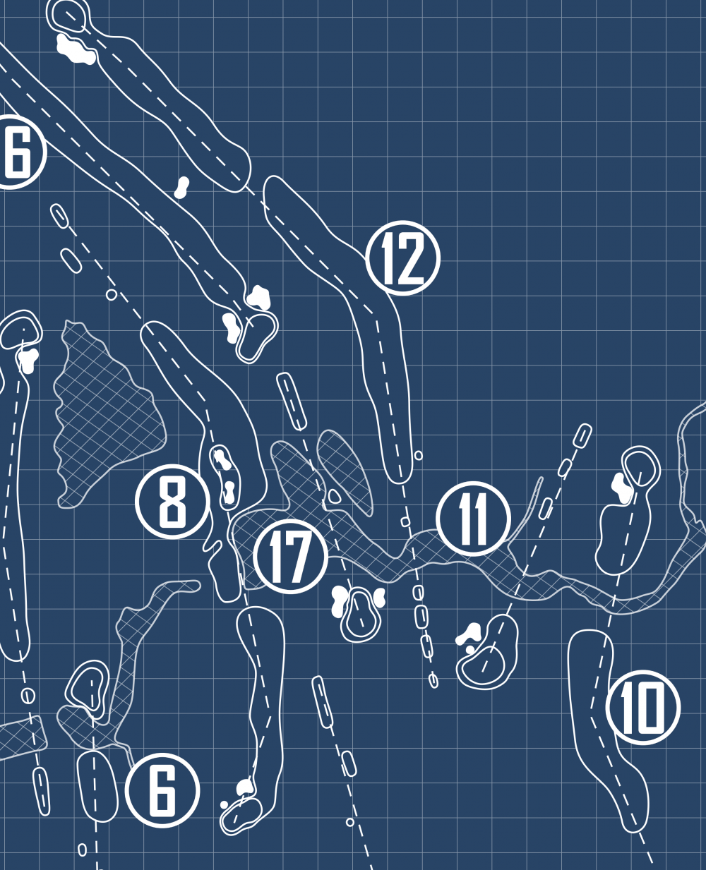 Brookhaven Country Club Master's Course Blueprint (Print)