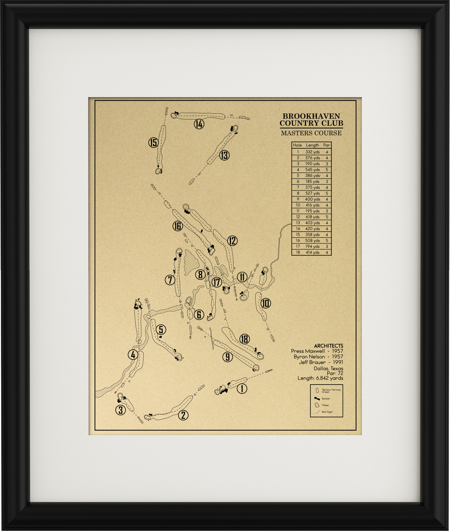 Brookhaven Country Club Master's Course Outline (Print)