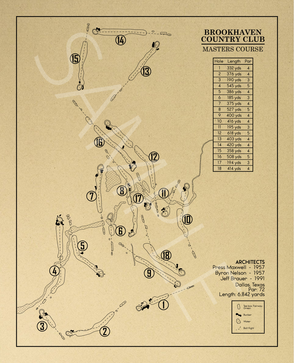Brookhaven Country Club Master's Course Outline (Print)