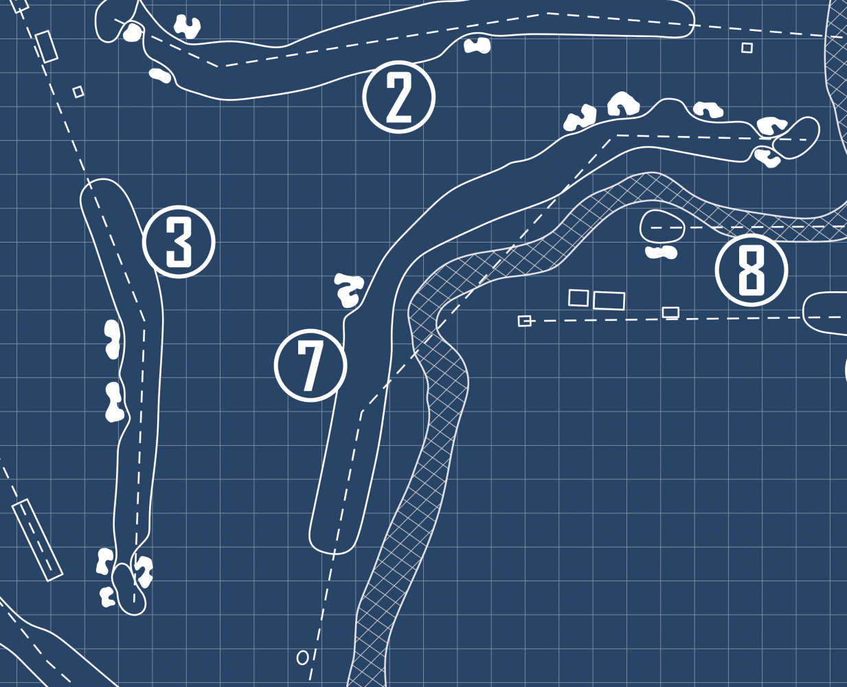 Butler National Golf Club Blueprint (Print)