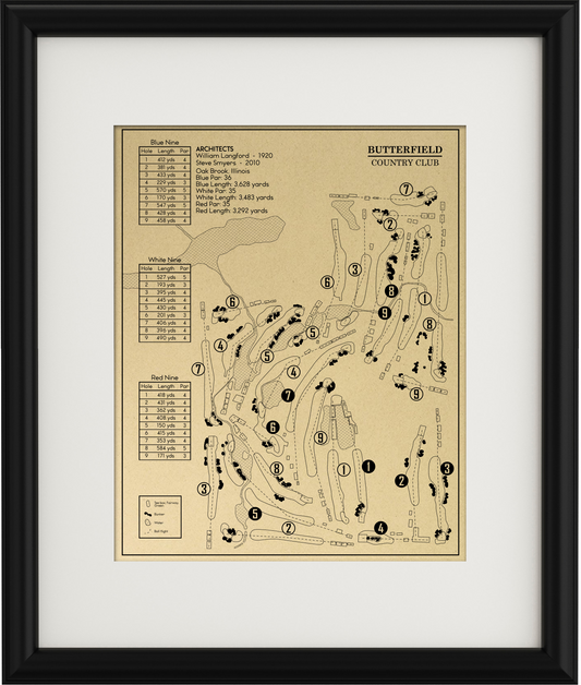 Butterfield Country Club Outline (Print)
