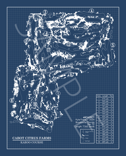Cabot Citrus Farms Karoo Course Blueprint (Print)