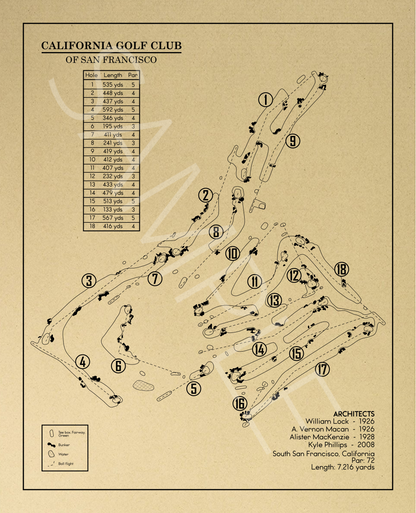 California Golf Club of San Francisco Outline (Print)