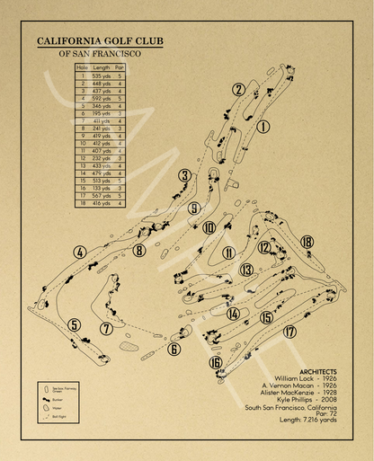 California Golf Club of San Francisco Outline (Print)
