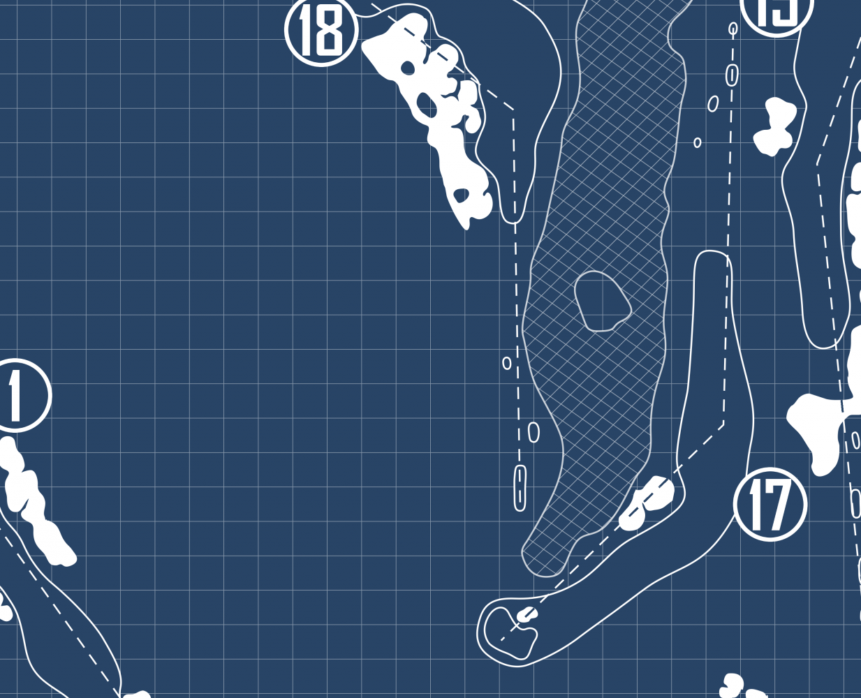 Calusa Pines Golf Club Blueprint (Print)