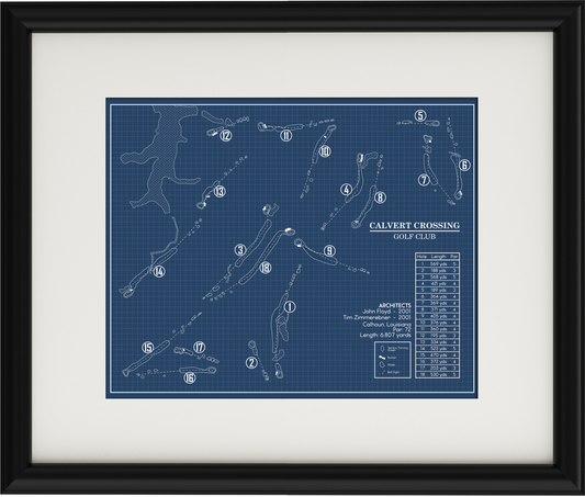 Calvert Crossing Golf Club Blueprint (Print)
