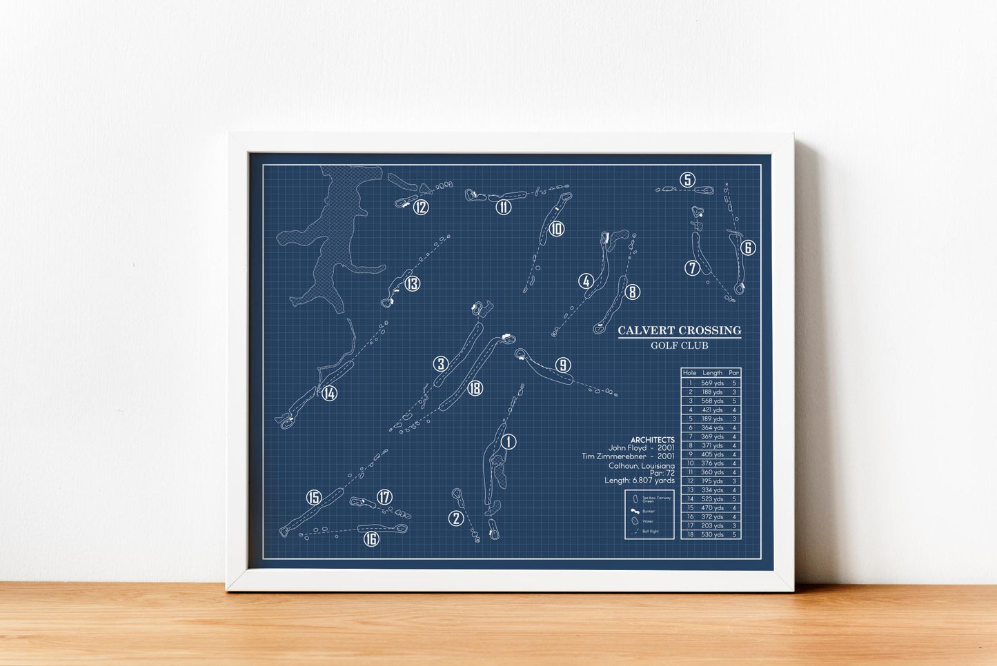 Calvert Crossing Golf Club Blueprint (Print)