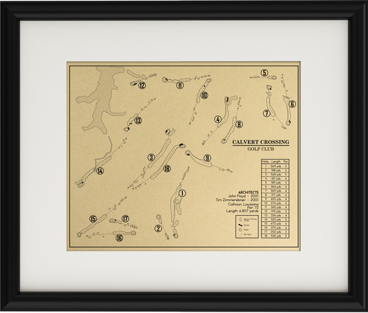 Calvert Crossing Golf Club Outline (Print)