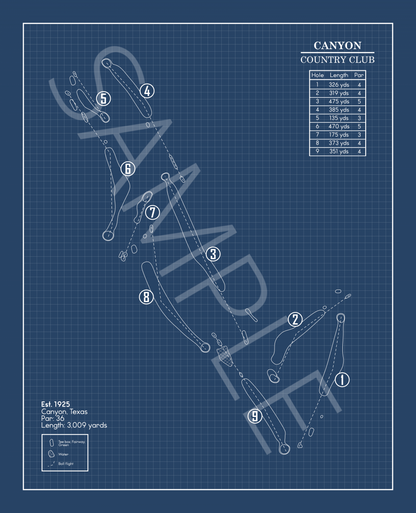Canyon Country Club Blueprint (Print)