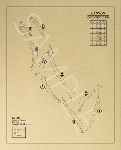 Canyon Country Club Outline (Print)