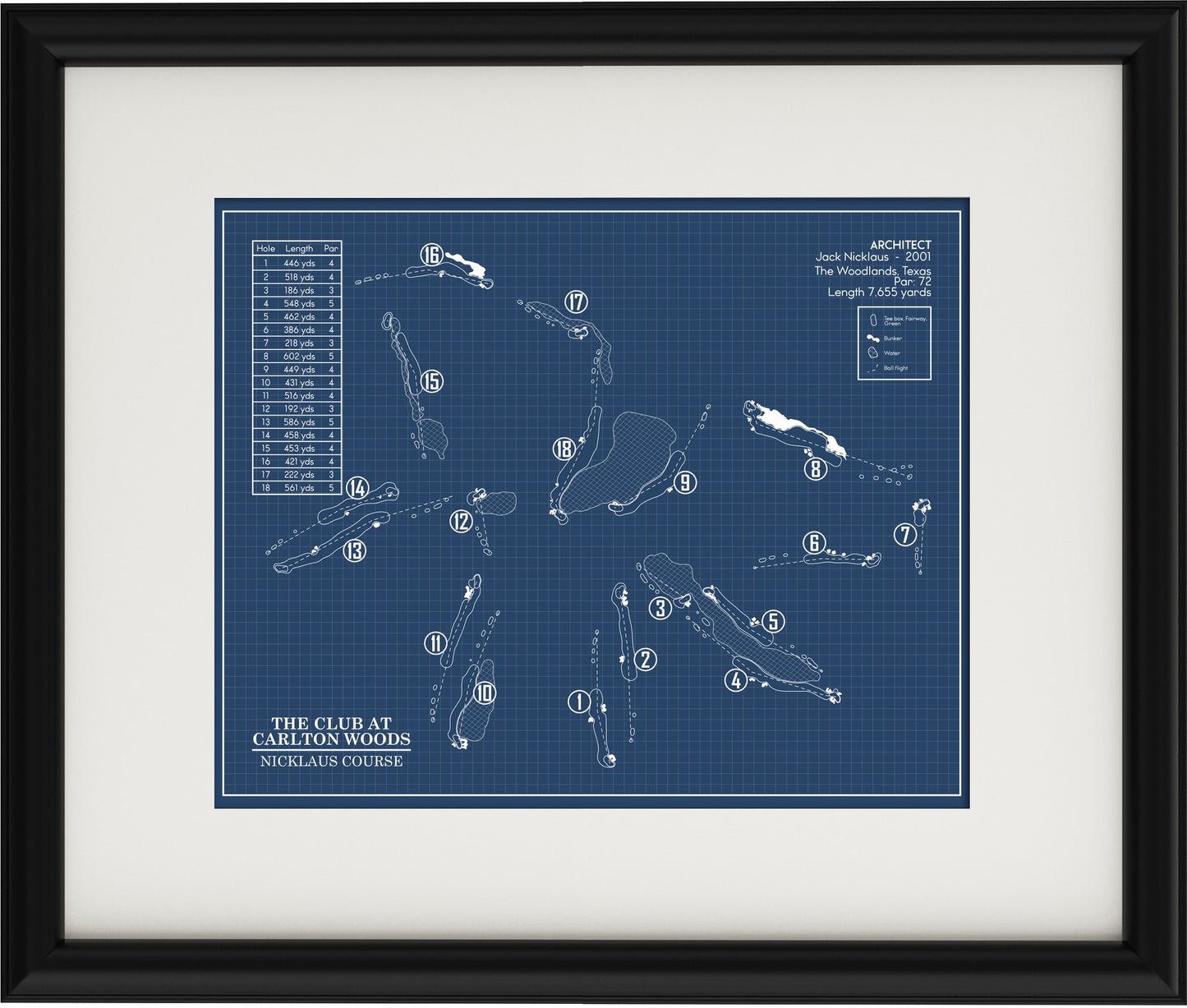 The Club At Carlton Woods - Nicklaus Course Blueprint (Print)