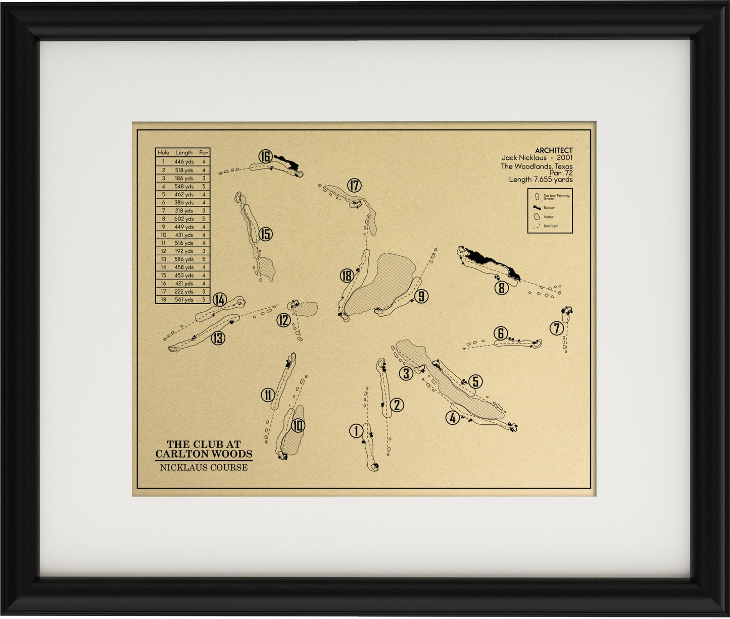 The Club At Carlton Woods - Nicklaus Course Outline (Print)