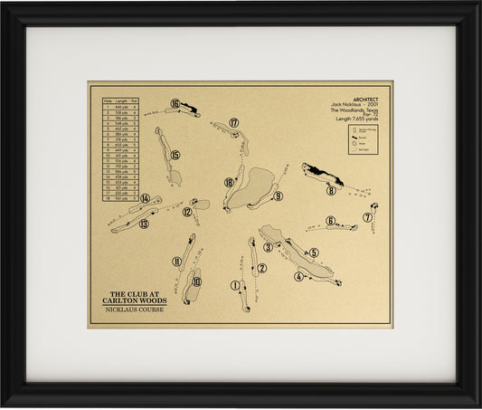 The Club At Carlton Woods - Nicklaus Course Outline (Print)