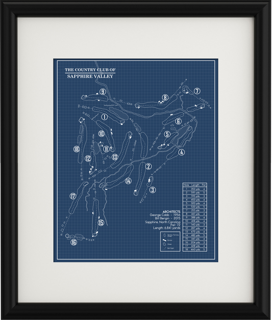 The Country Club of Sapphire Blueprint (Print)