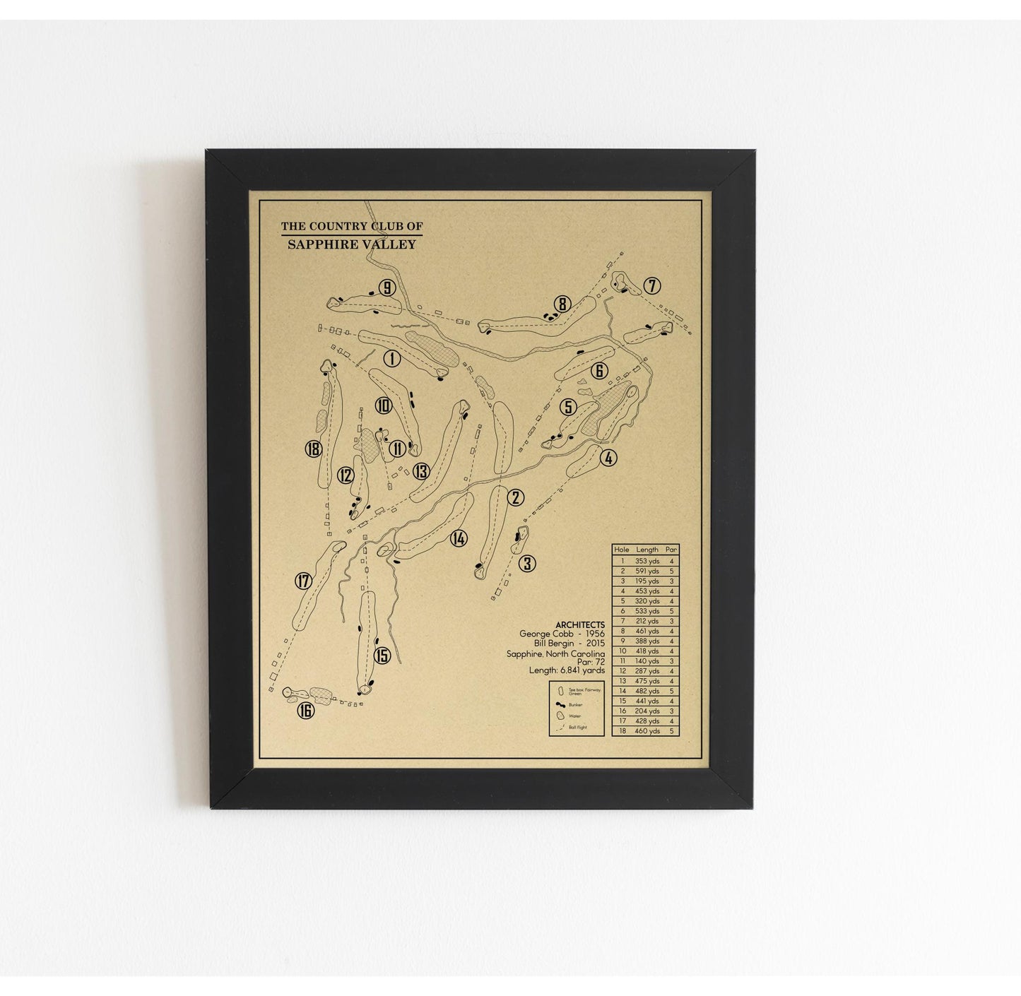 The Country Club of Sapphire Outline (Print)