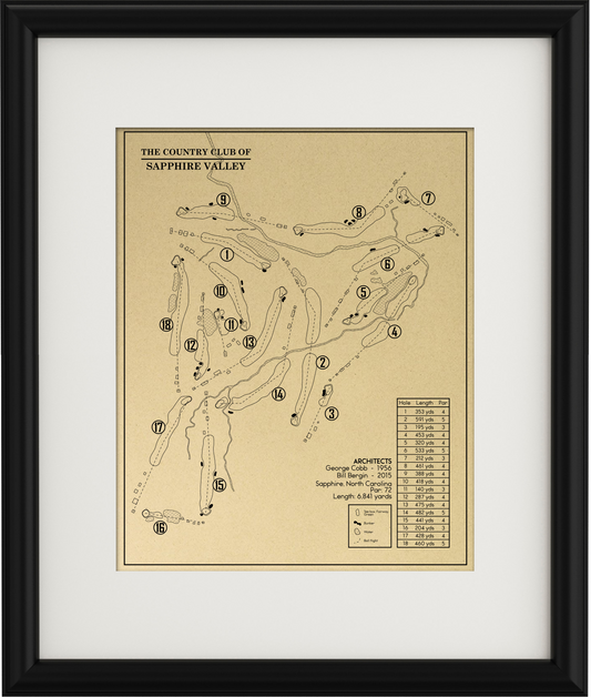 The Country Club of Sapphire Outline (Print)