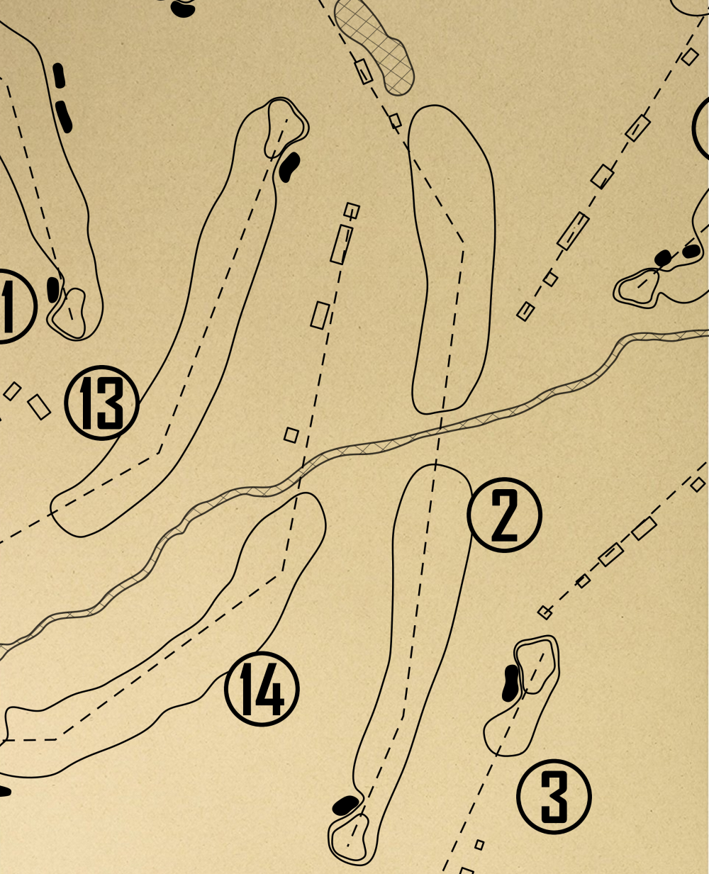 The Country Club of Sapphire Outline (Print)