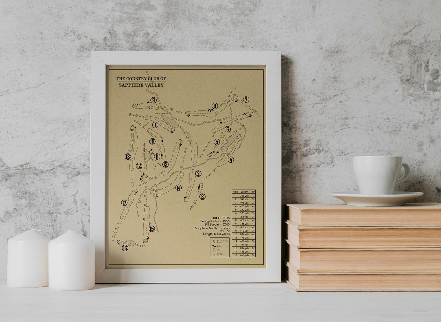 The Country Club of Sapphire Outline (Print)
