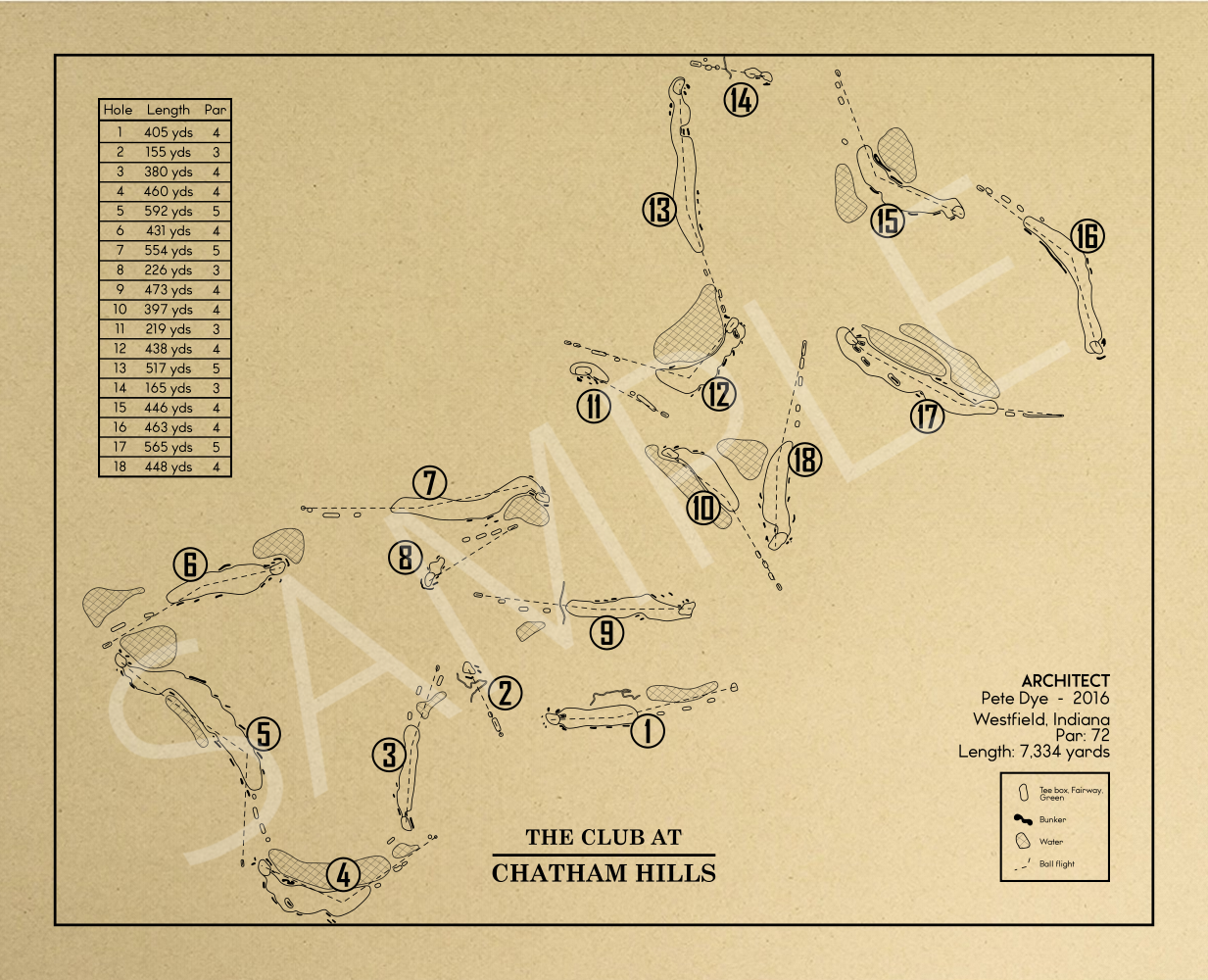 The Club at Chatham Hills Outline (Print)