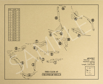 The Club at Chatham Hills Outline (Print)