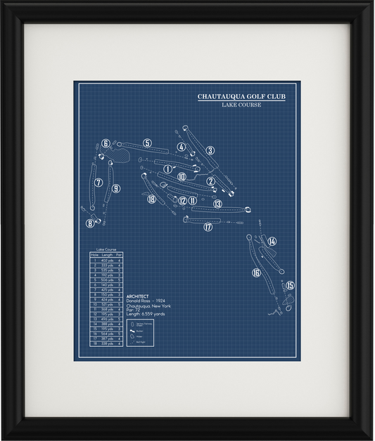 Chautauqua Golf Club - Lake Course Blueprint (Print)