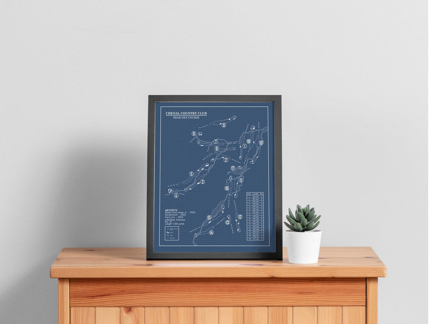 Chenal Country Club Bear Den Course Blueprint (Print)