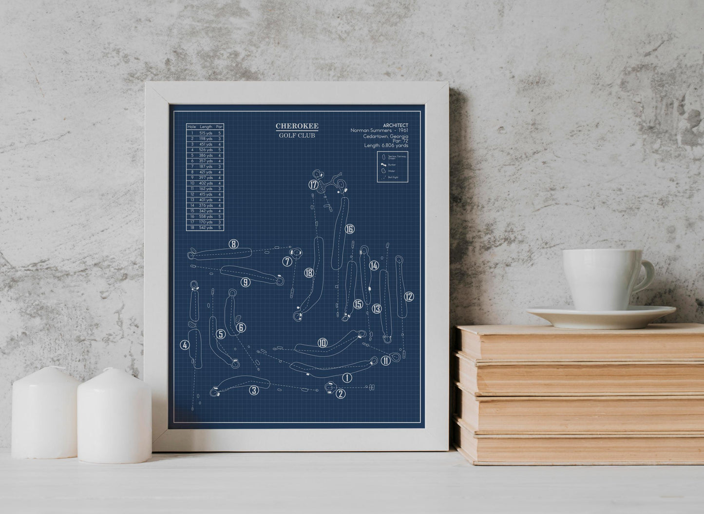 Cherokee Golf Club Blueprint (Print)