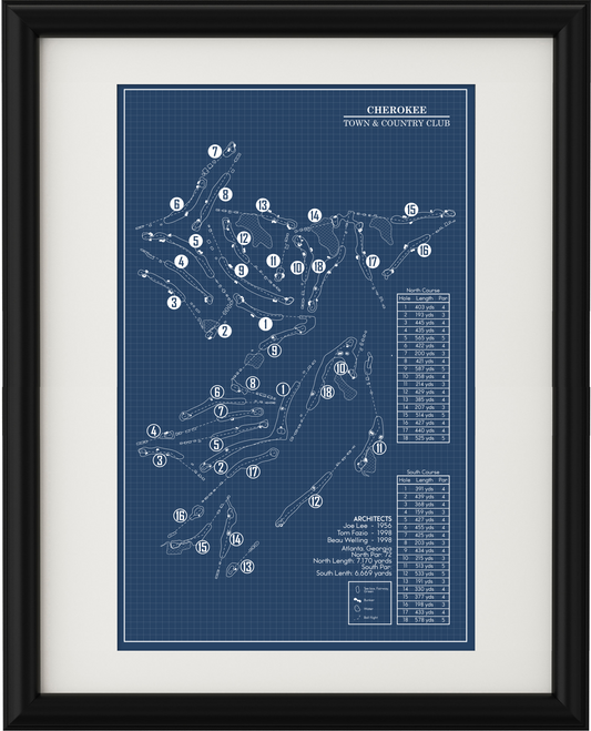 Cherokee Town & Country Club Blueprint (Print)