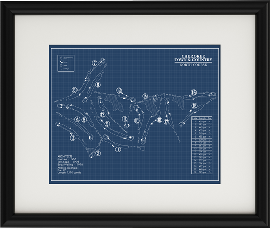 Cherokee Town & Country Club North Course Blueprint (Print)