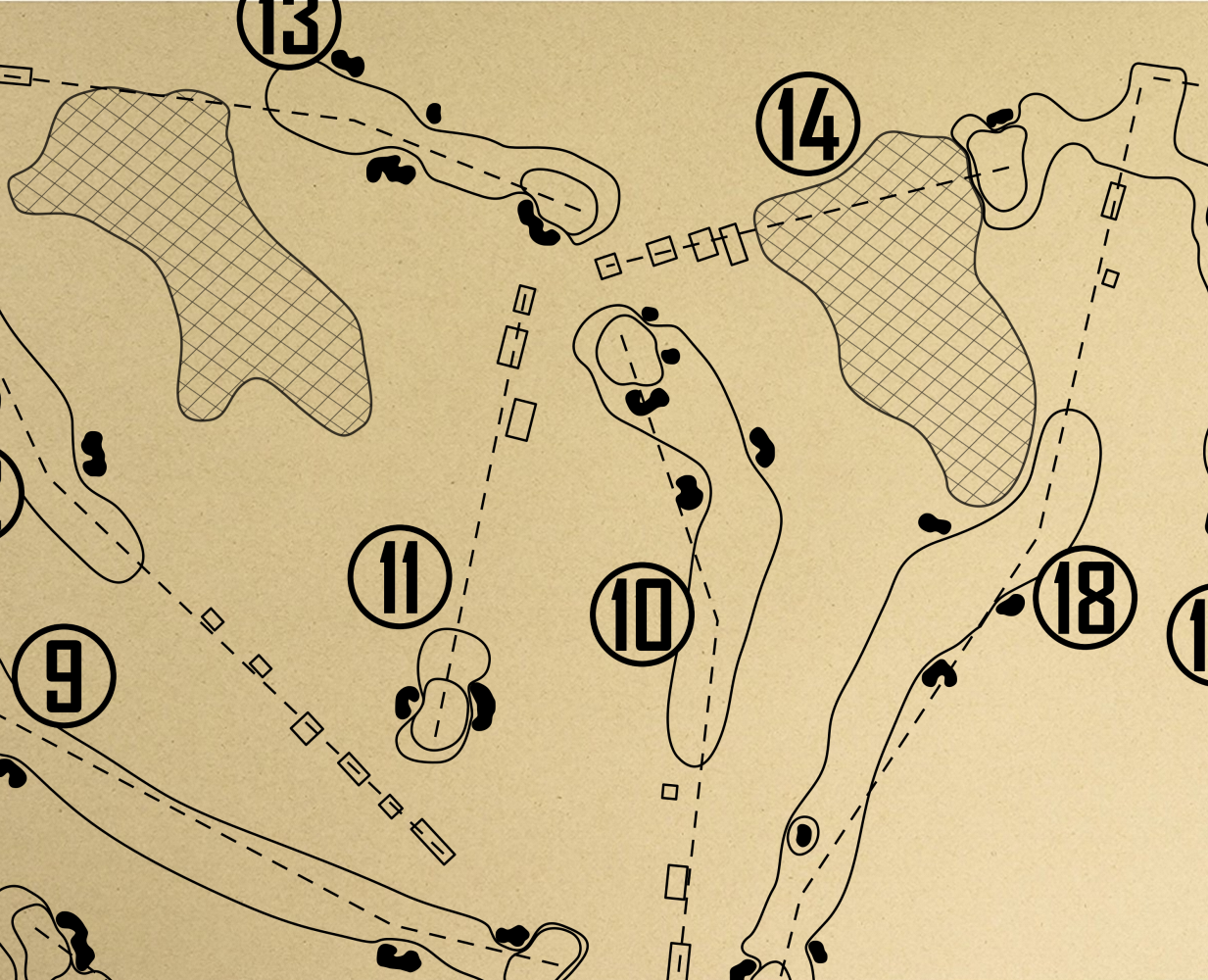 Cherokee Town & Country Club North Course Outline (Print)