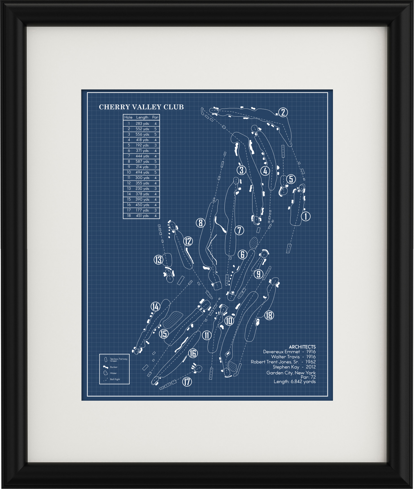 Cherry Valley Club Blueprint (Print)