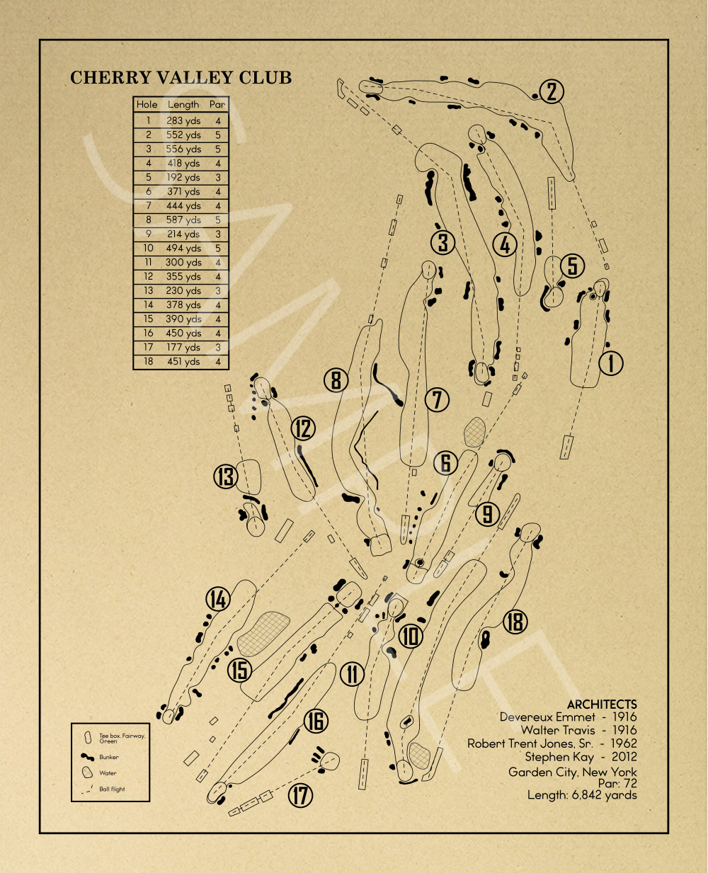 Cherry Valley Club Outline (Print)