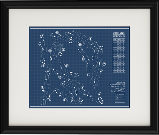 Chicago Golf Club Blueprint (Print)