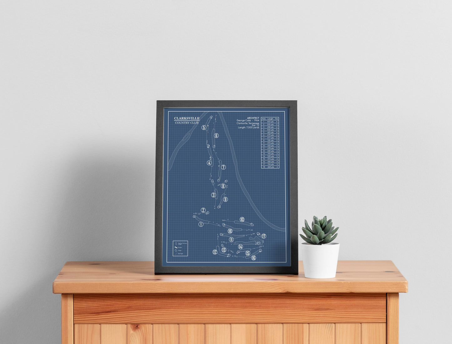 Clarksville Country Club Blueprint (Print)