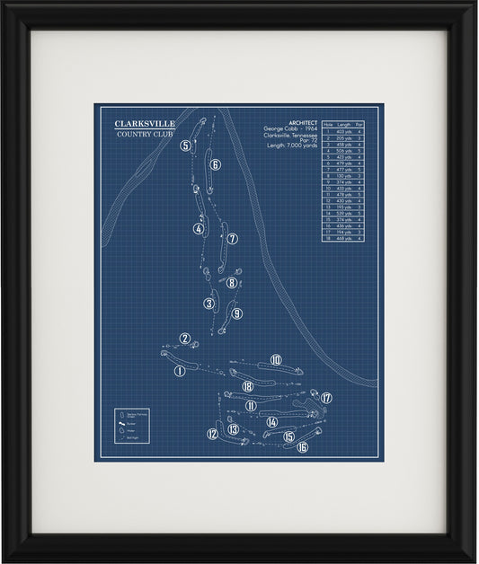 Clarksville Country Club Blueprint (Print)