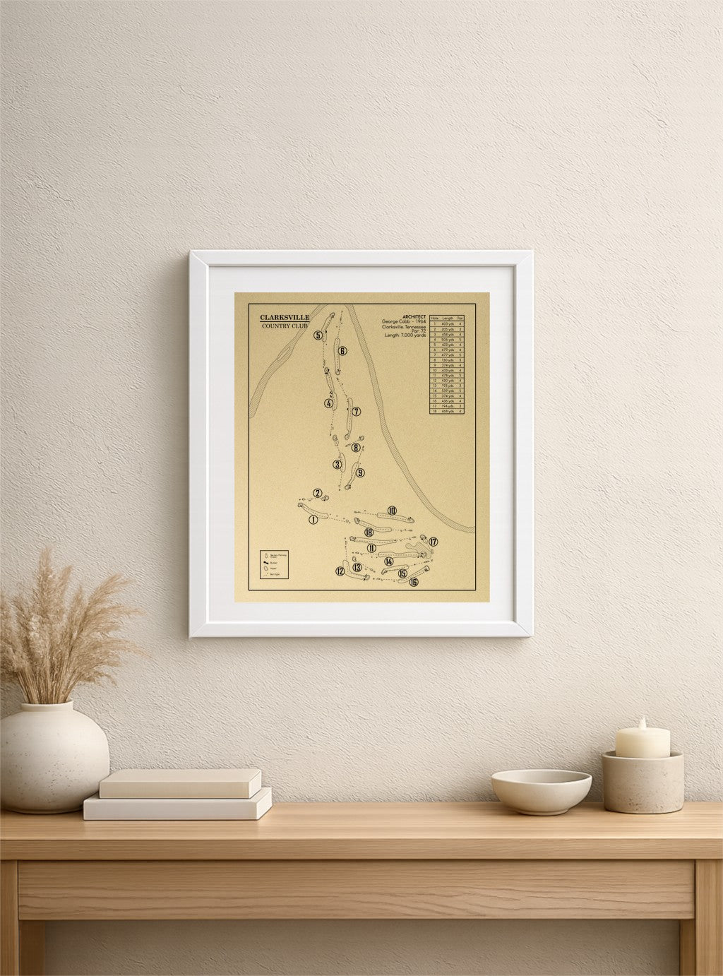 Clarksville Country Club Outline (Print)