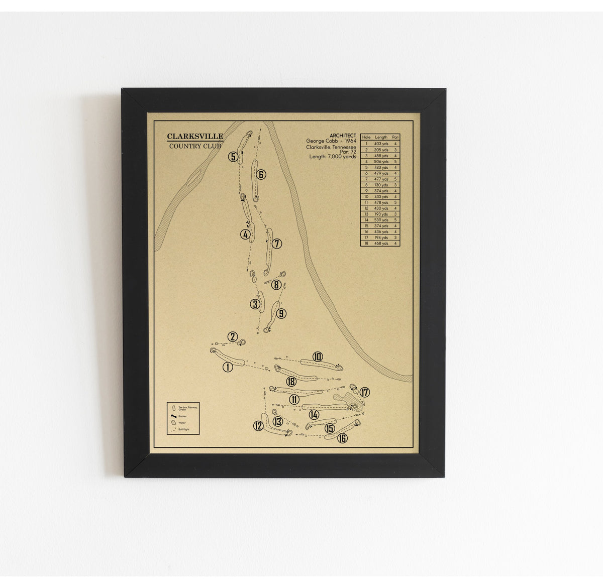 Clarksville Country Club Outline (Print)